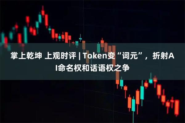 掌上乾坤 上观时评 | Token变“词元”，折射AI命名权和话语权之争