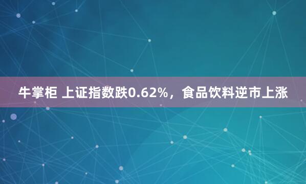 牛掌柜 上证指数跌0.62%，食品饮料逆市上涨
